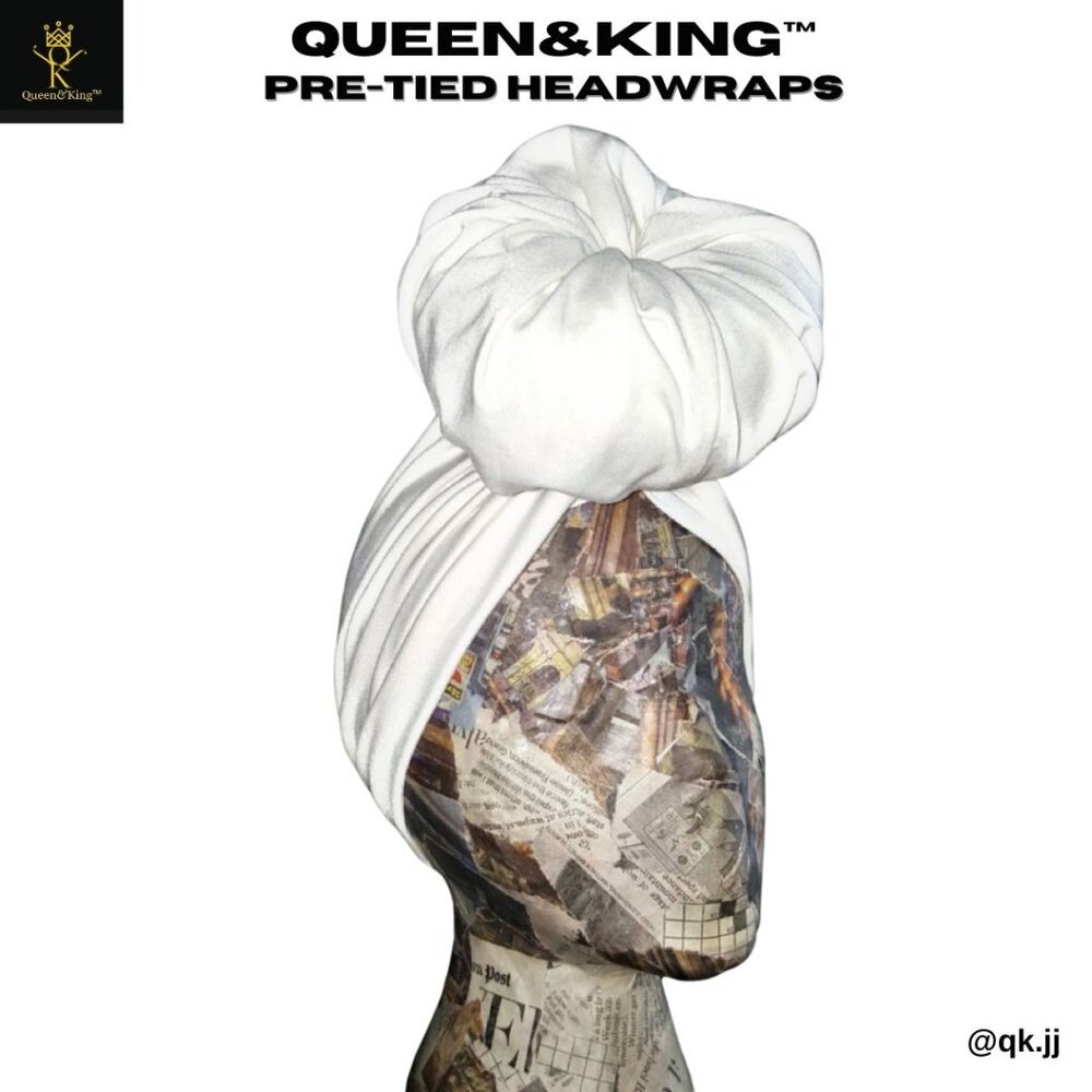 Pre-tied Headwrap (Eggshell)